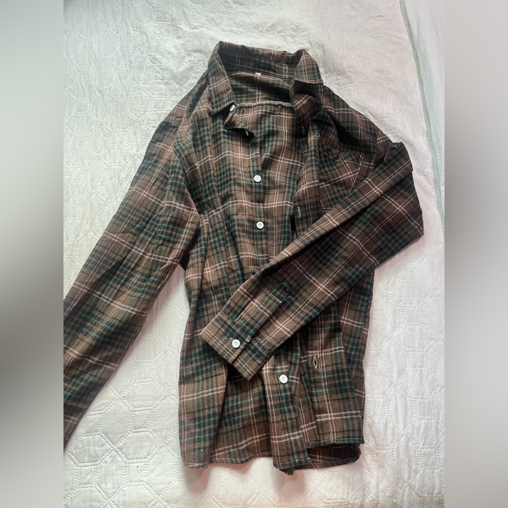mens brown flannel